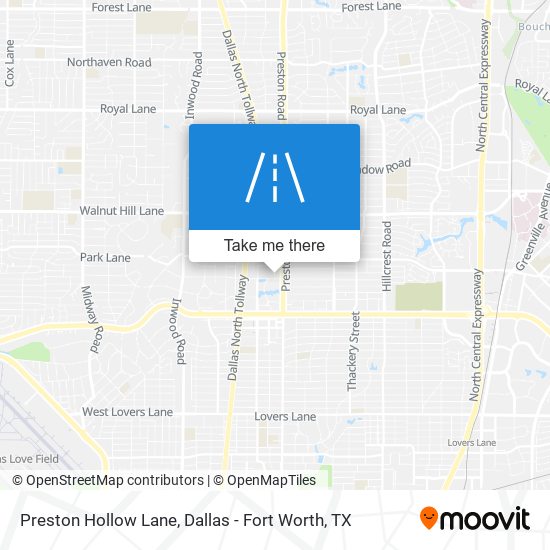 Preston Hollow Lane map