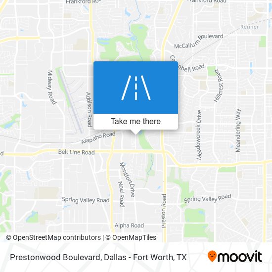 Prestonwood Boulevard map