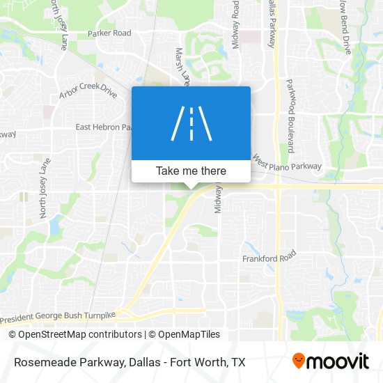 Rosemeade Parkway map