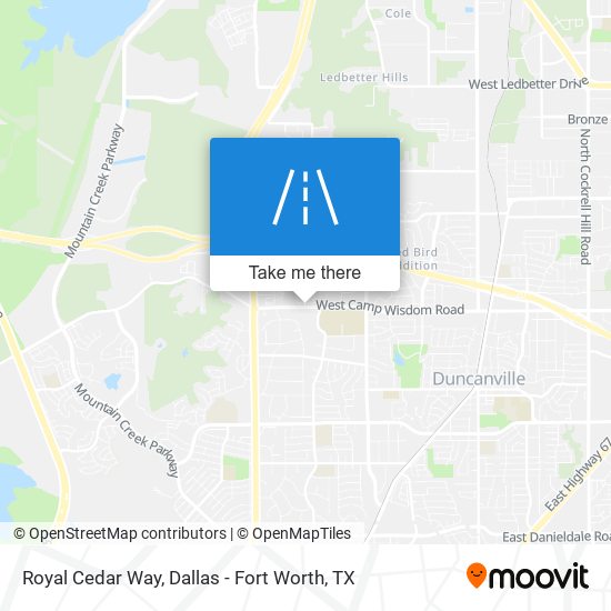 Royal Cedar Way map