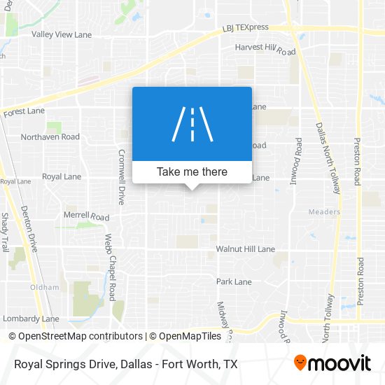 Royal Springs Drive map