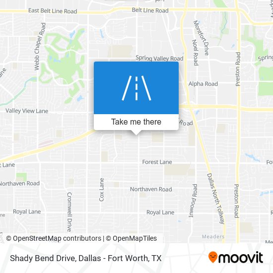 Shady Bend Drive map