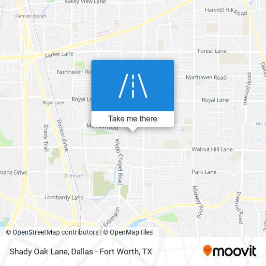 Shady Oak Lane map