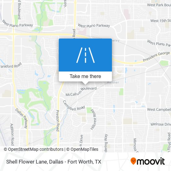 Shell Flower Lane map