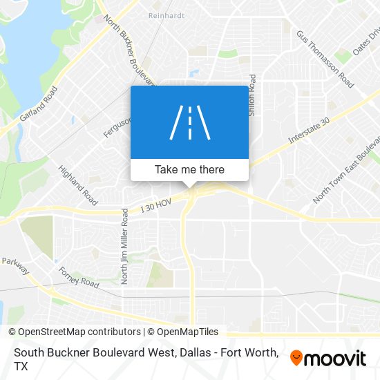 South Buckner Boulevard West map