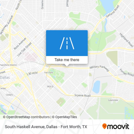South Haskell Avenue map
