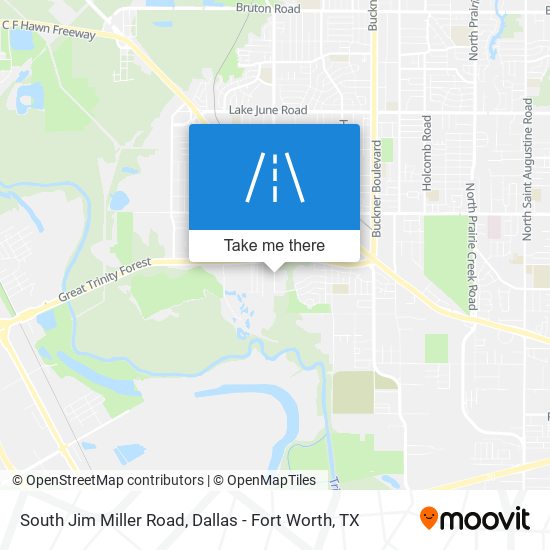 South Jim Miller Road map