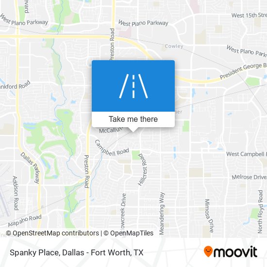 Spanky Place map