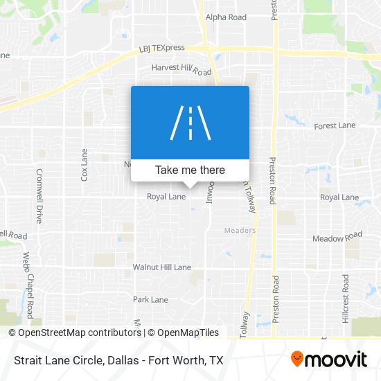 Strait Lane Circle map