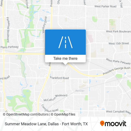 Summer Meadow Lane map