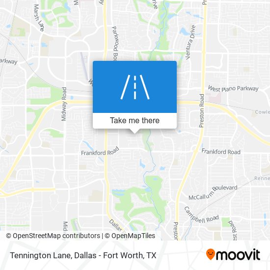 Tennington Lane map