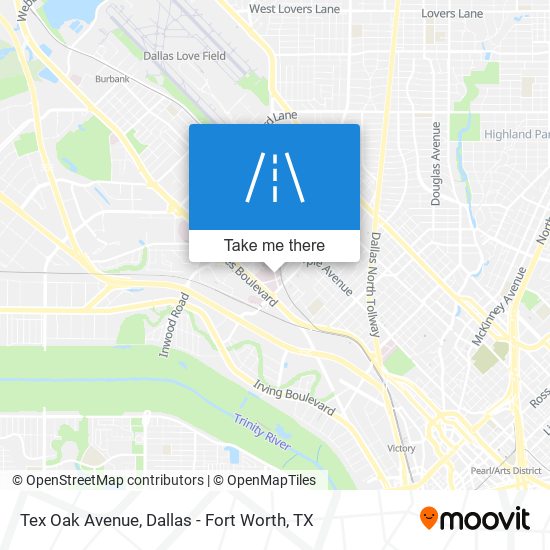 Tex Oak Avenue map