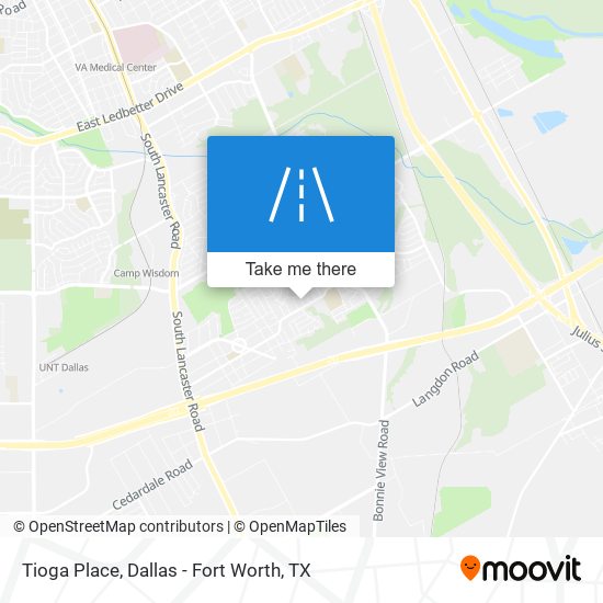Tioga Place map