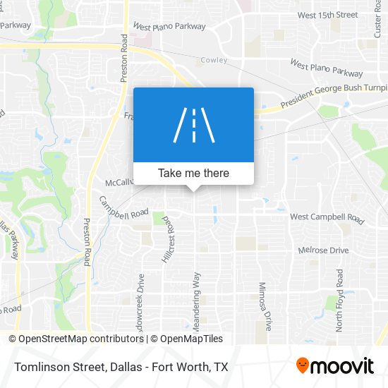 Tomlinson Street map