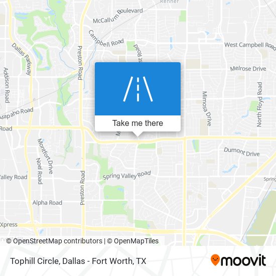 Tophill Circle map