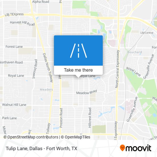 Tulip Lane map