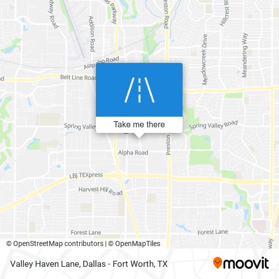 Valley Haven Lane map