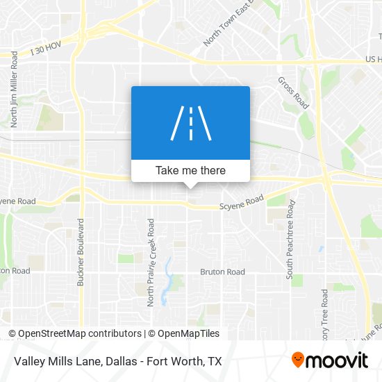 Valley Mills Lane map