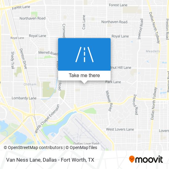 Van Ness Lane map