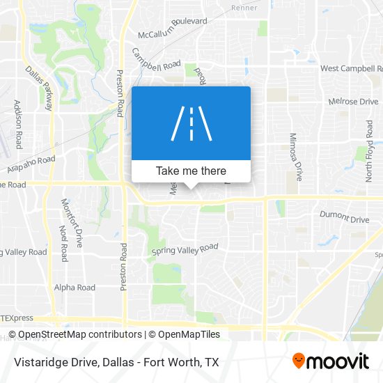 Vistaridge Drive map