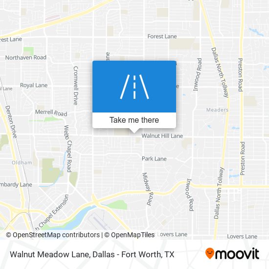 Walnut Meadow Lane map