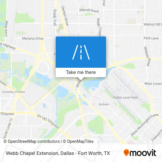 Webb Chapel Extension map