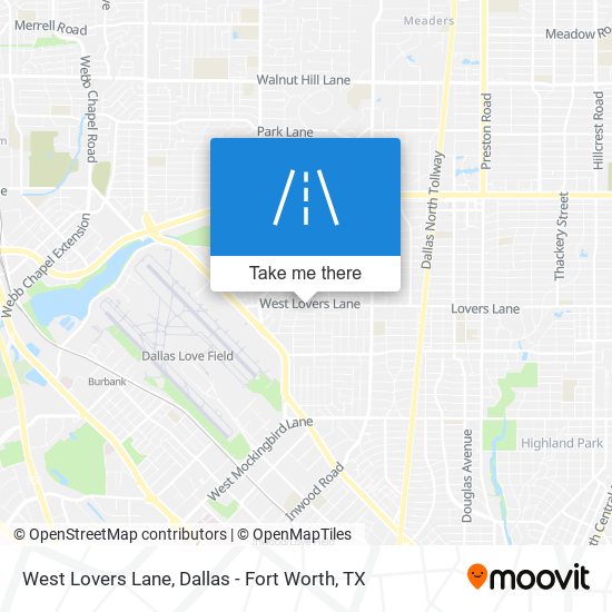 West Lovers Lane map
