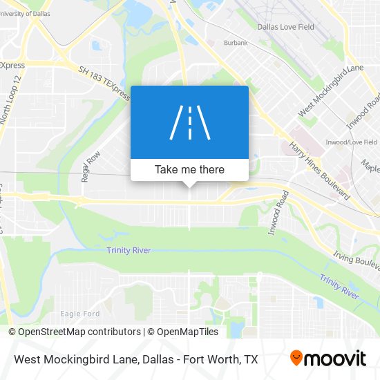 West Mockingbird Lane map