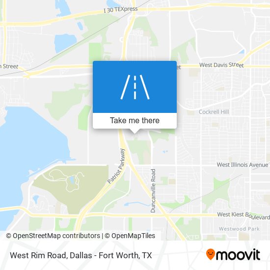 Mapa de West Rim Road