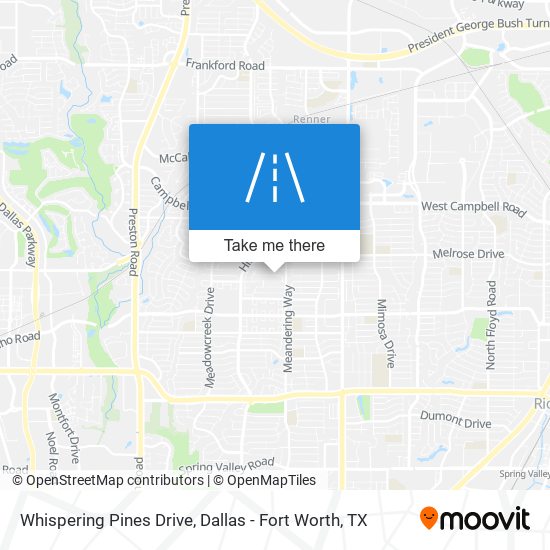Whispering Pines Drive map
