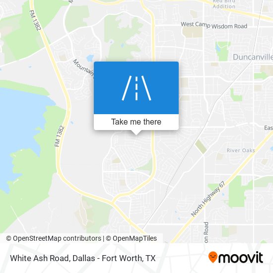 White Ash Road map