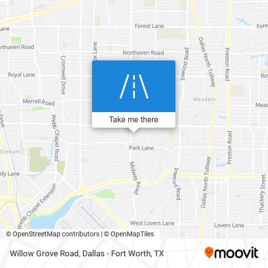 Willow Grove Road map