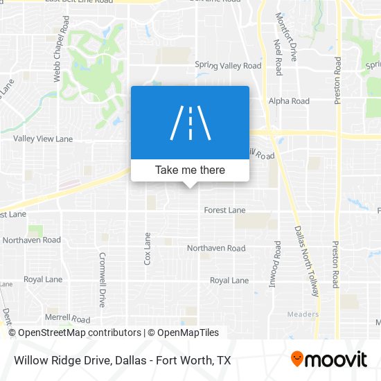 Mapa de Willow Ridge Drive