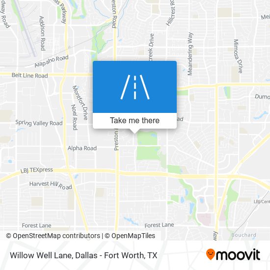 Willow Well Lane map