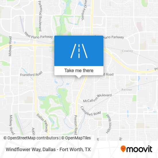 Windflower Way map