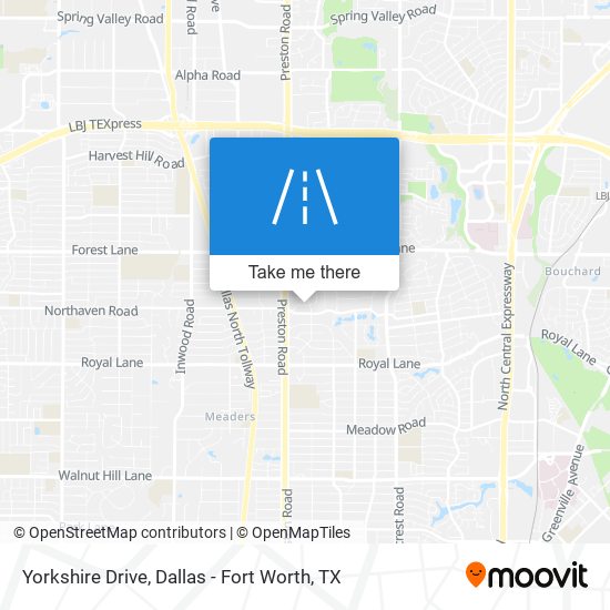 Yorkshire Drive map