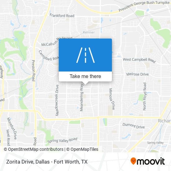 Mapa de Zorita Drive