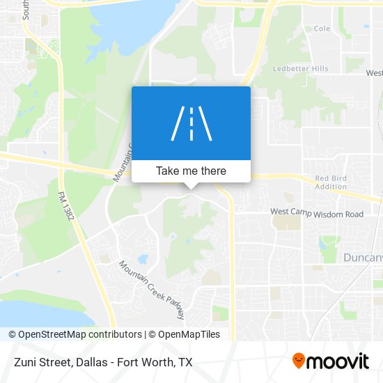 Zuni Street map