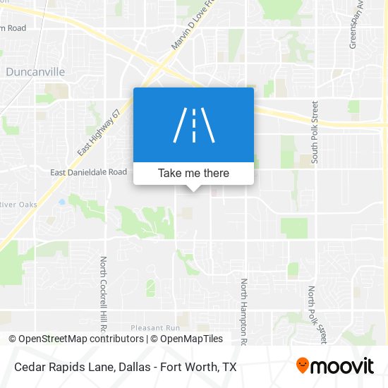 Cedar Rapids Lane map