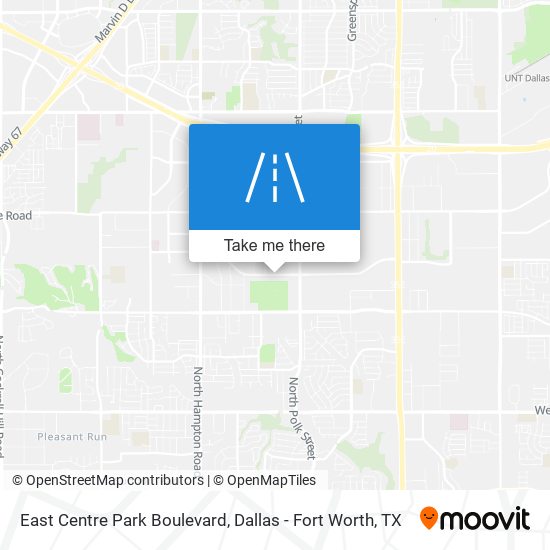 East Centre Park Boulevard map