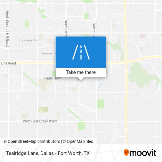 Tealridge Lane map