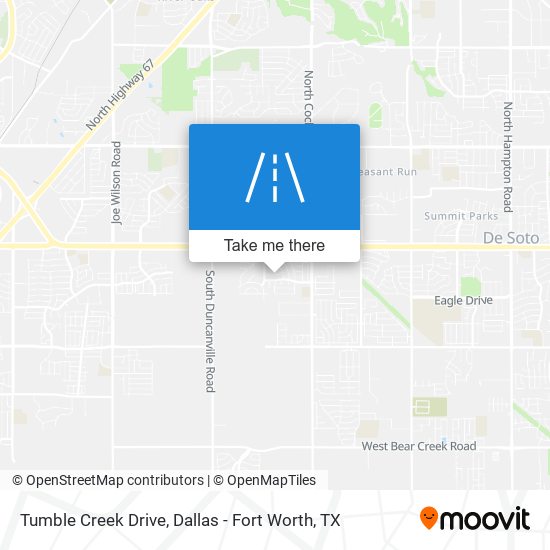 Tumble Creek Drive map