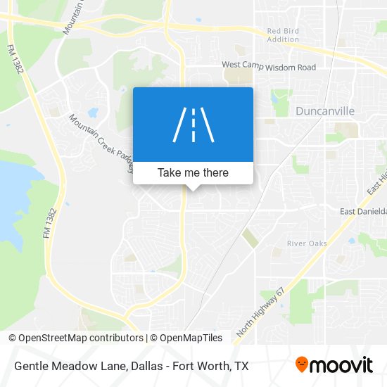 Gentle Meadow Lane map