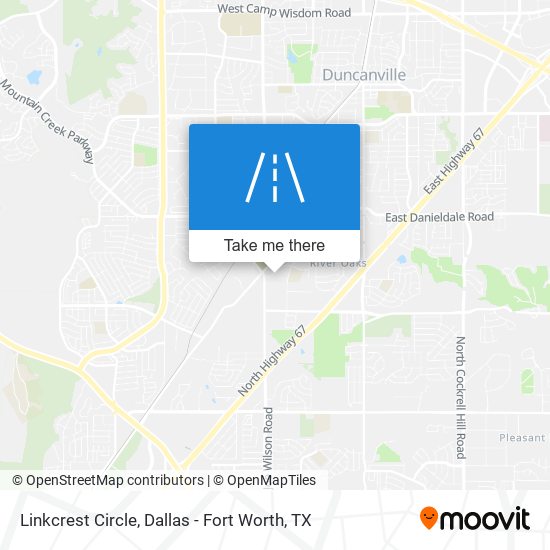 Linkcrest Circle map