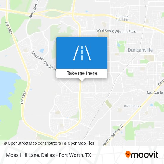 Moss Hill Lane map