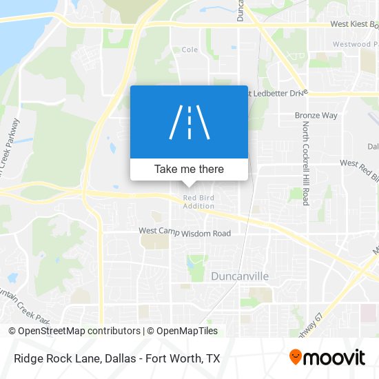 Ridge Rock Lane map