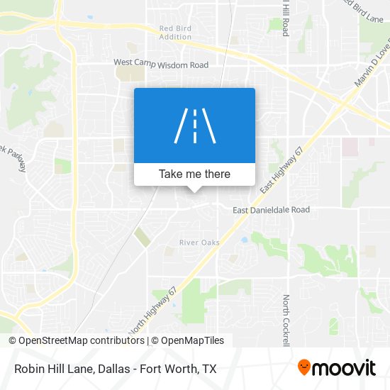 Robin Hill Lane map