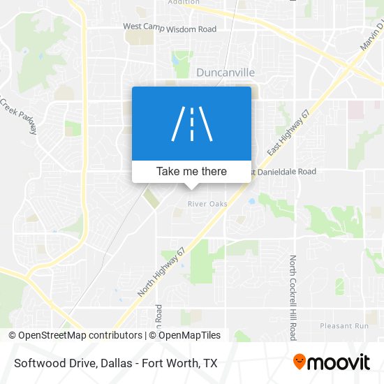 Softwood Drive map