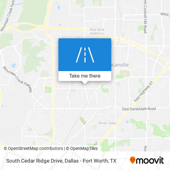 South Cedar Ridge Drive map