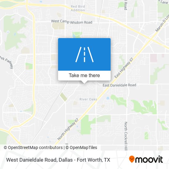 West Danieldale Road map